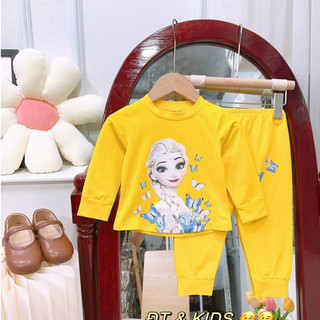 Bộ cotton elsa bé gái cao cấp
