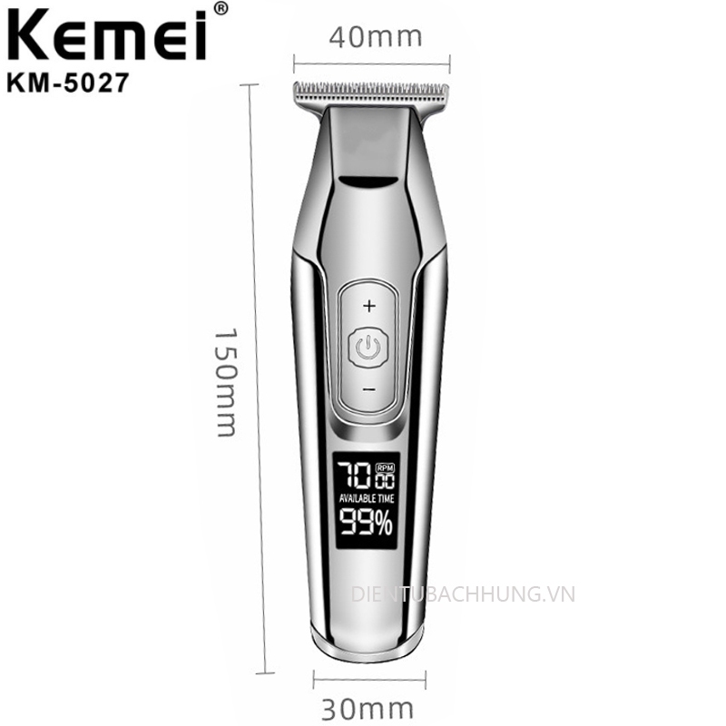 Tông đơ bấm viền Kemei KM-5027 Sạc USB TYPE C
