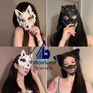 Mặt nạ Halloween mặt nạ người sói Nue Nửa mặt - mặt nạ ma Halloween