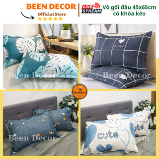 Vỏ gối nằm Cotton poly, Áo gối nằm 45x65cm chất lượng tốt, bao gối có khóa kéo được ưa chuộn (Được chọn mẫu)