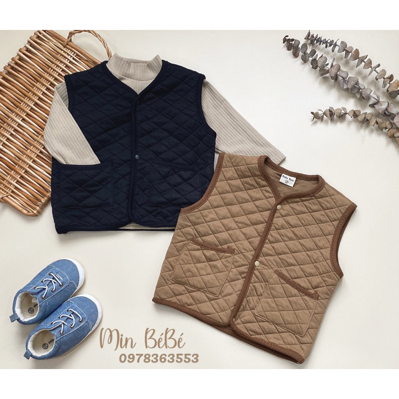 Áo ghile trần bông túi mềm mại cho bé