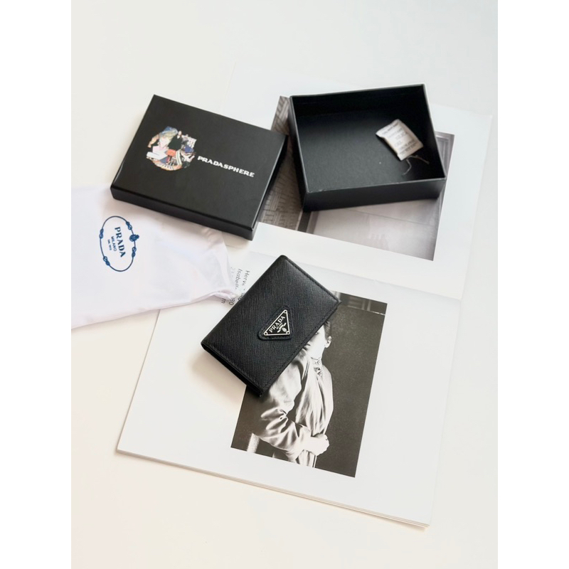 Ví Pra.da Saffiano spsl size 1Ocm da xước fullbox