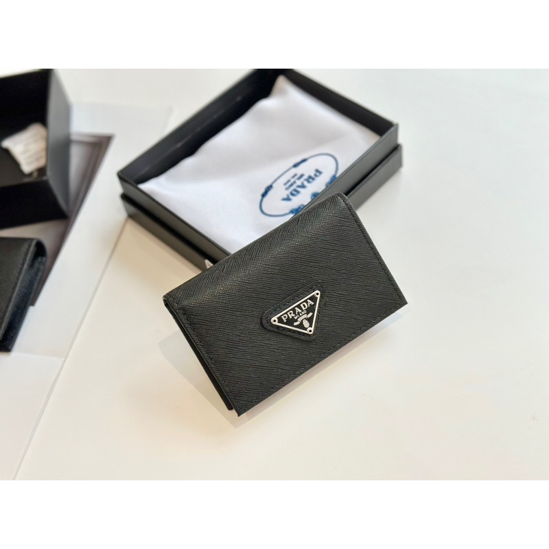 Ví Pra.da Saffiano spsl size 1Ocm da xước fullbox