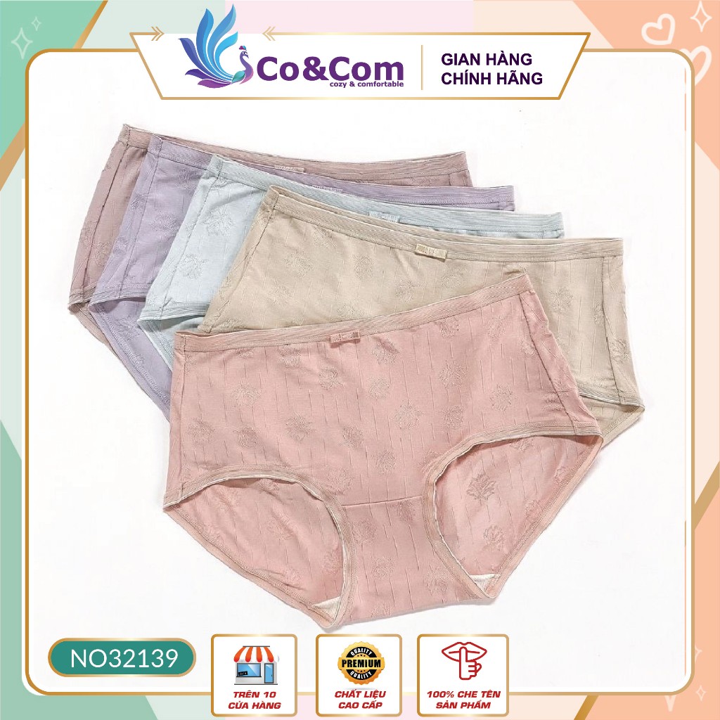 Quần lót nữ CoandCom cao cấp thiết kế cạp trung chất liệu Modal mềm mịn co giãn kháng khuẩn tốt cạp chun NO32139