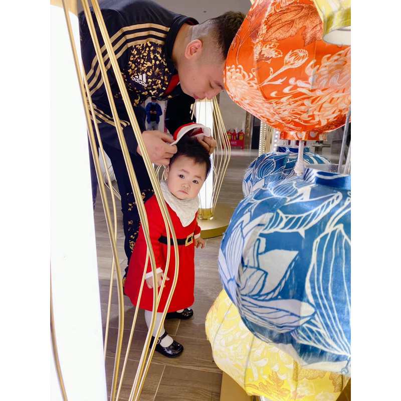 Váy noel HM auth kèm mũ sz 6-12m