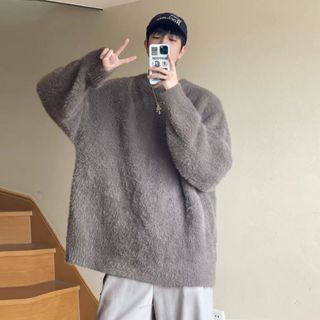 [ XẢ KHO] Áo sweater len lông thỏ dáng rộng phong cách hàn quốc cho nam SW031023