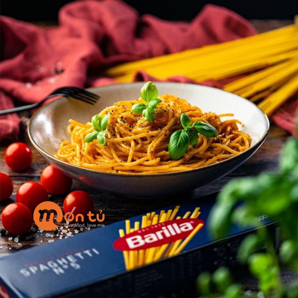 Mỳ Ý Spaghetti Barilla sợi hình ống cỡ số 5 nhập khẩu Italia 500g mẫu mới nhất