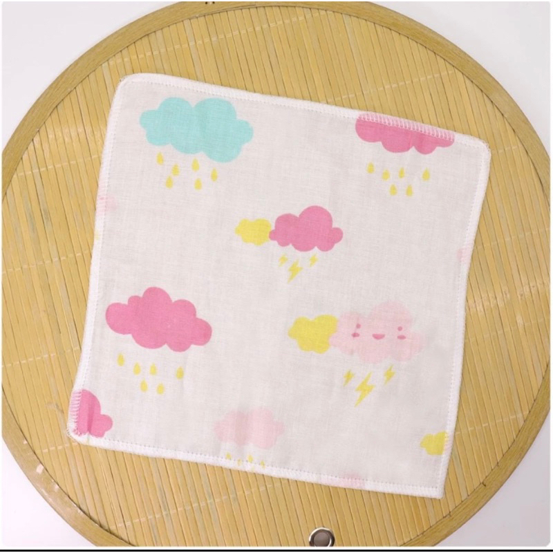 Khăn xô nhăn 6 lớp 100% cotton siêu mềm, khăn rửa mặt cho bé hàng xuất khẩu