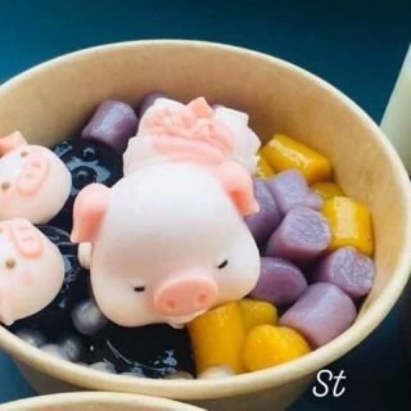 HCM-KHUÔN SILICON HEO TẮM TIÊN 3D LÀM THẠCH RAU CÂU, PUDDING DIỆU THƯ SHOP