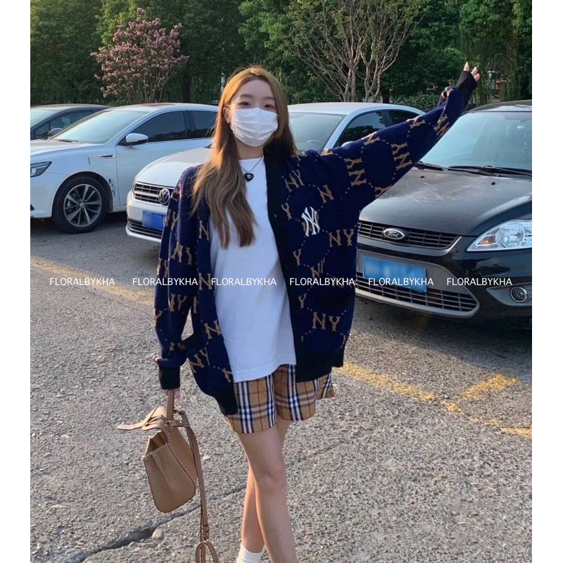 Áo len cardigan MLB New York Yankees/Boston chuẩn auth tuồn