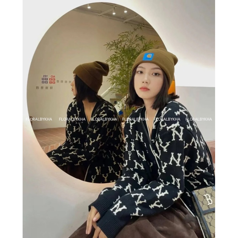 Áo len cardigan MLB New York Yankees/Boston chuẩn auth tuồn