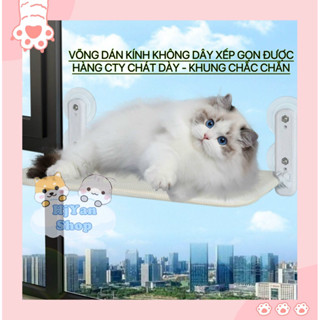 (Hàng xịn) Võng nằm treo cửa sổ cho mèo võng tắm nắng cho mèo gắn kính không dây