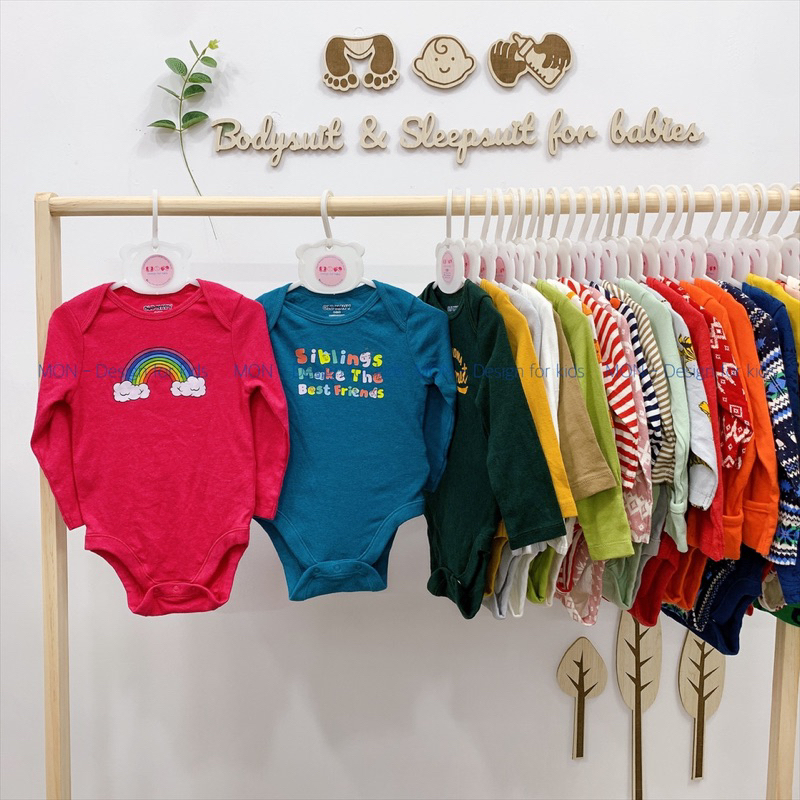 Bodysuit hàng xuất Old.Navy, bộ body chip dài tay ORGANIC COTTON cao cấp cho bé