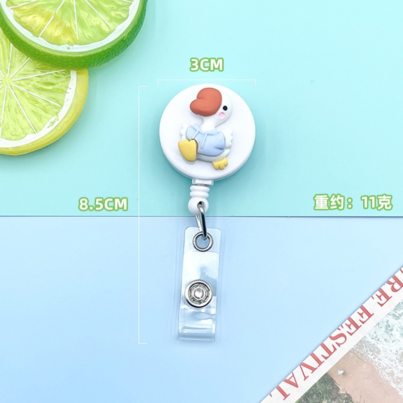 Móc kẹp bảng tên dành cho học sinh, sinh viên, nhân viên gắn sticker dễ thương Duck - Cat - Bear- Rabbit