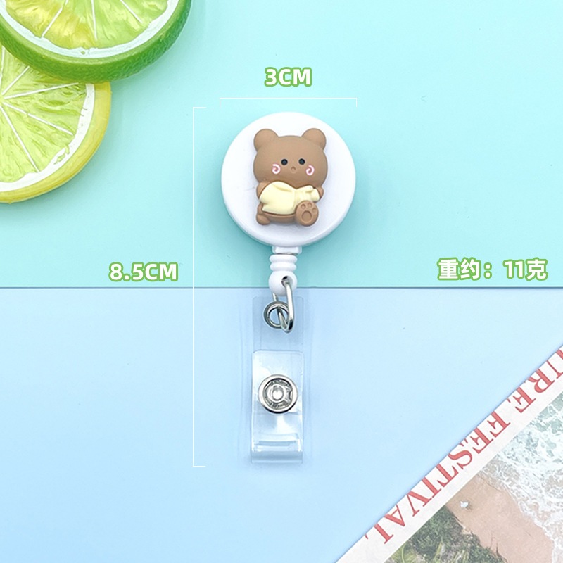 Móc kẹp bảng tên dành cho học sinh, sinh viên, nhân viên gắn sticker dễ thương Duck - Cat - Bear- Rabbit