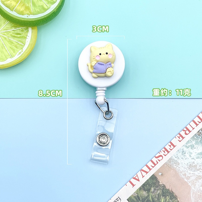 Móc kẹp bảng tên dành cho học sinh, sinh viên, nhân viên gắn sticker dễ thương Duck - Cat - Bear- Rabbit