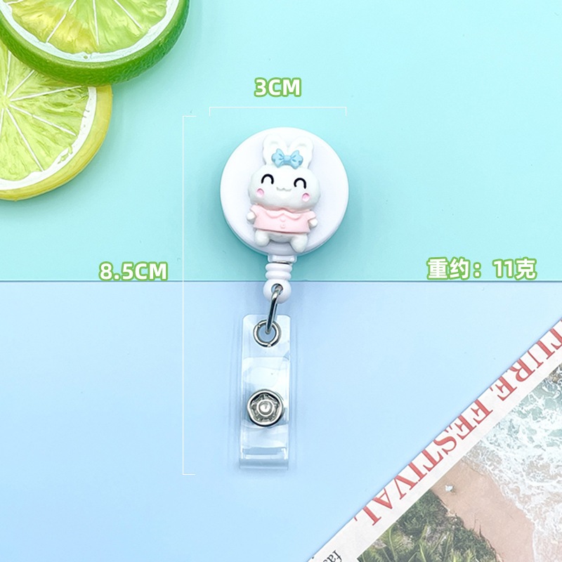 Móc kẹp bảng tên dành cho học sinh, sinh viên, nhân viên gắn sticker dễ thương Duck - Cat - Bear- Rabbit