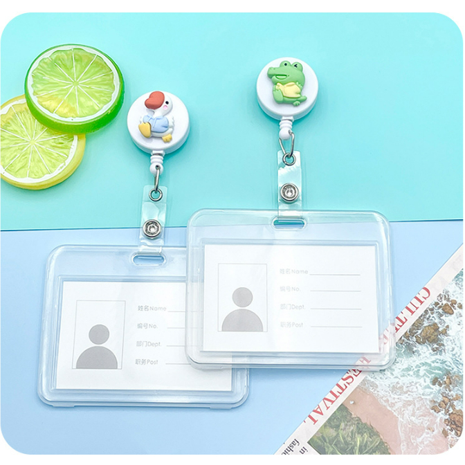 Móc kẹp bảng tên dành cho học sinh, sinh viên, nhân viên gắn sticker dễ thương Duck - Cat - Bear- Rabbit