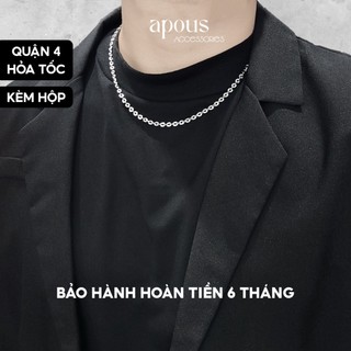DC070 - Dây chuyền Choker nam nữ Xích Tròn bản nhỏ - Thép Titan - Phụ kiện trang sức Unisex Apous