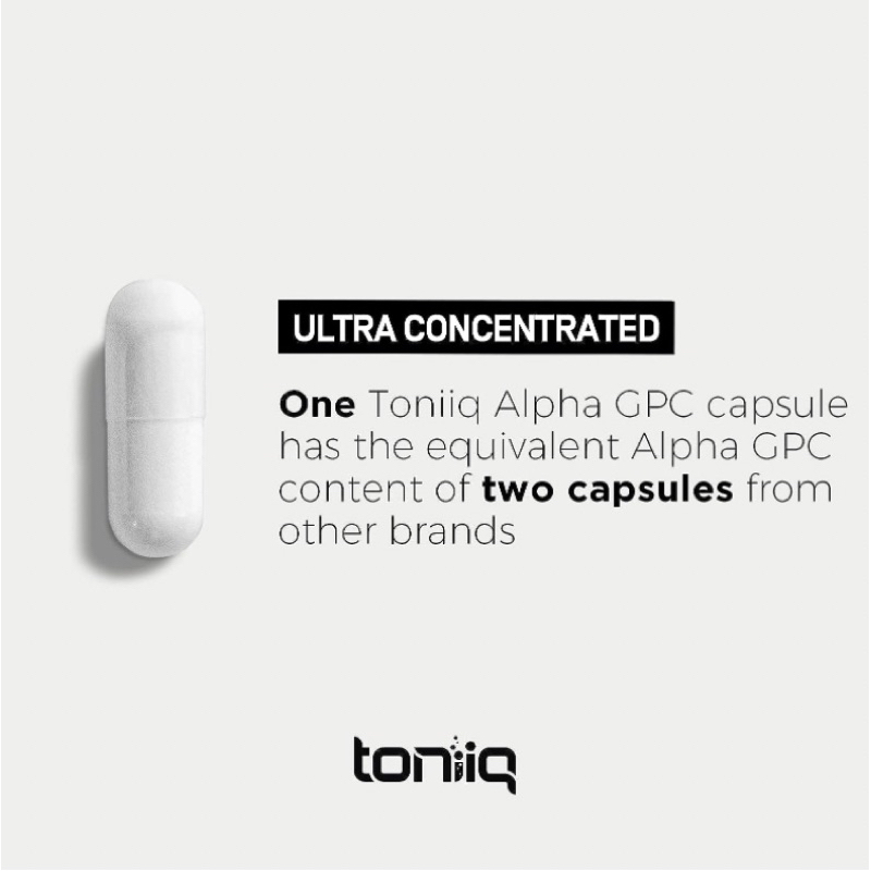 Viên chay thuần khiết bổ sung Choline cho não Alpha GPC Toniiq 120v USA