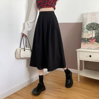 Chân váy xếp ly dáng dài hai lớp siêu đẹp