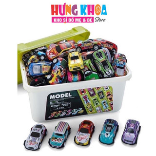  Hộp 30 Xe Ô Tô Mini Chất Liệu Hợp Kim Chạy Đà Cho Bé - Hàng Loại 1 Kèm Hộp Đựng
