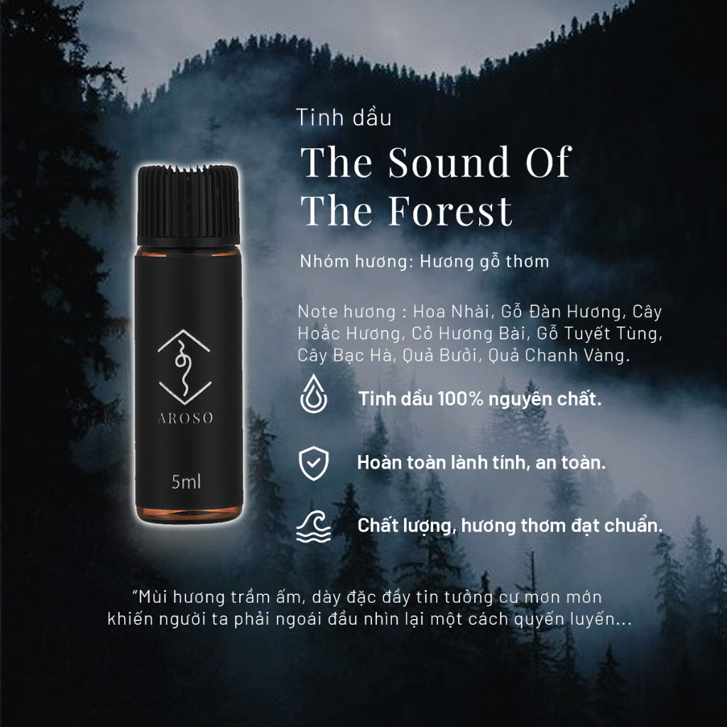 Tinh dầu The Sound Of The Forest - Nhóm hương gỗ thơm | Tinh dầu thiên nhiên | Xông thơm phòng | Thư giãn tâm trí