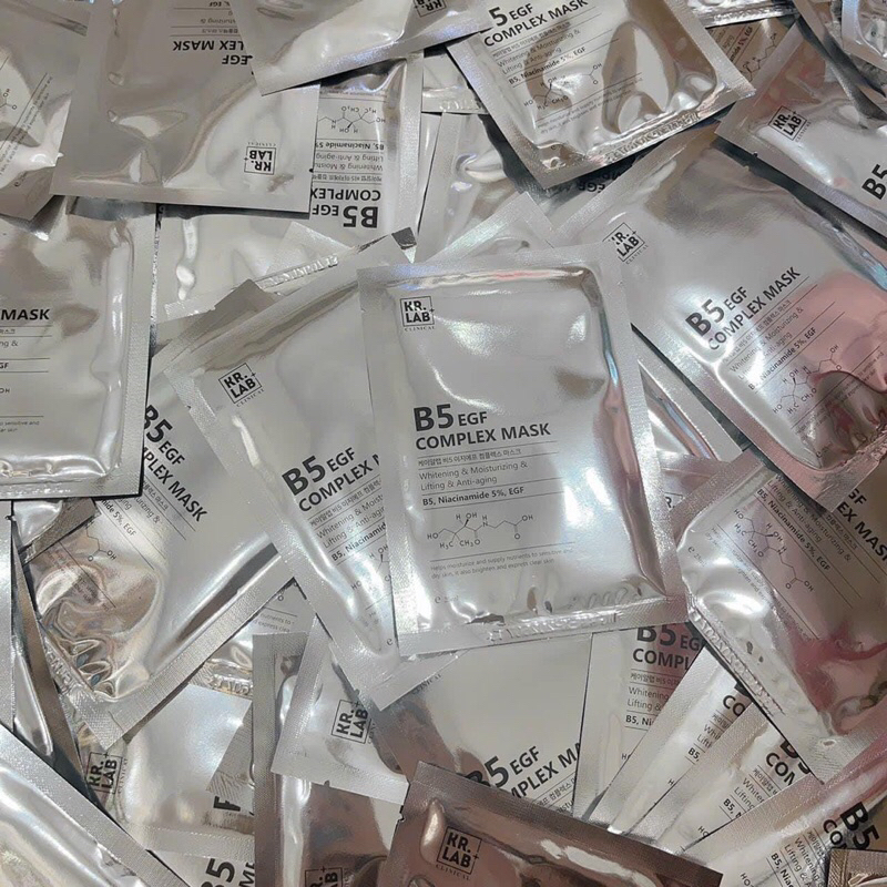 Combo 10 Mặt nạ B5 Kr.Lab cấp ẩm phục hồi dưỡng trắng  EGF complex Mask B5 niacinamide EGF