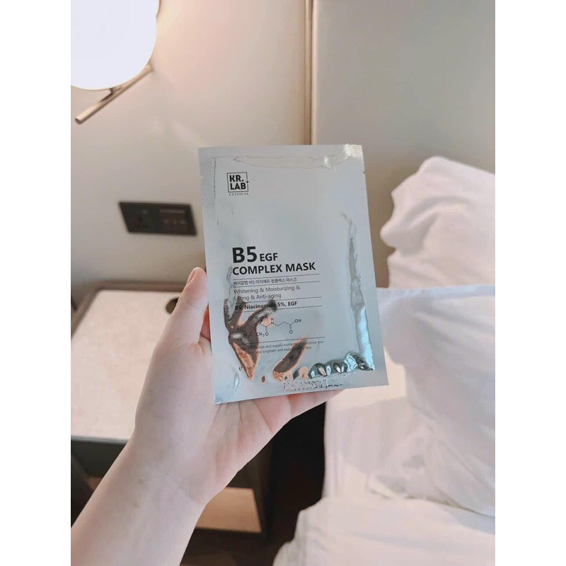 Combo 10 Mặt nạ B5 Kr.Lab cấp ẩm phục hồi dưỡng trắng  EGF complex Mask B5 niacinamide EGF