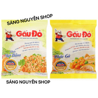 Combo 10 Gói Cháo Gấu Đỏ 50g (Vị Gà/Thịt Bằm)