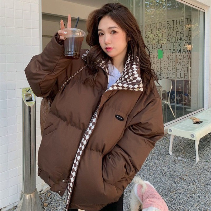 ÁO KHOÁC PHAO NAM NỮ HOẠ TIẾT CARO HÀNG QUẢNG CHÂU