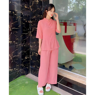 XẢ KHO LẺ Size - Mẫu Lãnh Tụ Lụa Phối Nút Bọc