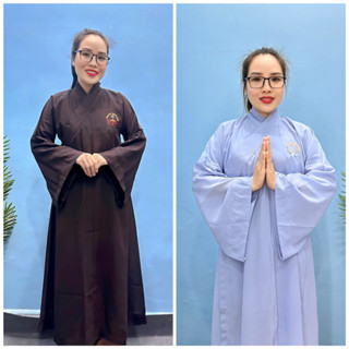 Áo Tràng Hoàng Pháp Quấn Cả Thân Không Xẻ Tà - Áo Lam Phật tử Nam Nữ Mặc Được (KHÔNG KÈM QUẦN)