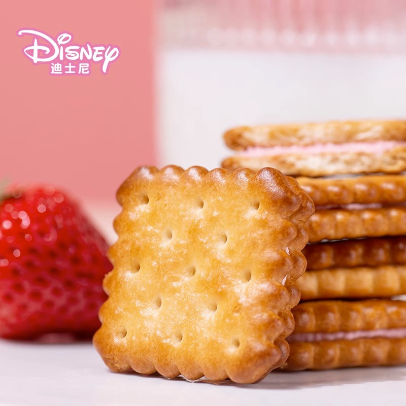 Bánh Quy Kẹp Nhân Kem Dâu Thơm Béo Hộp Gấu Dâu Lotso Siêu Hot