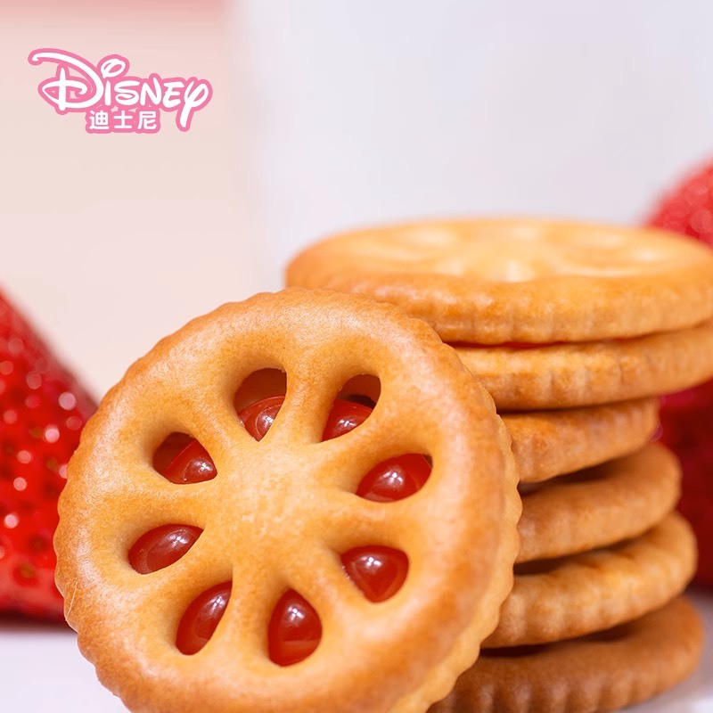 Bánh Quy Kẹp Nhân Kem Dâu Thơm Béo Hộp Gấu Dâu Lotso Siêu Hot