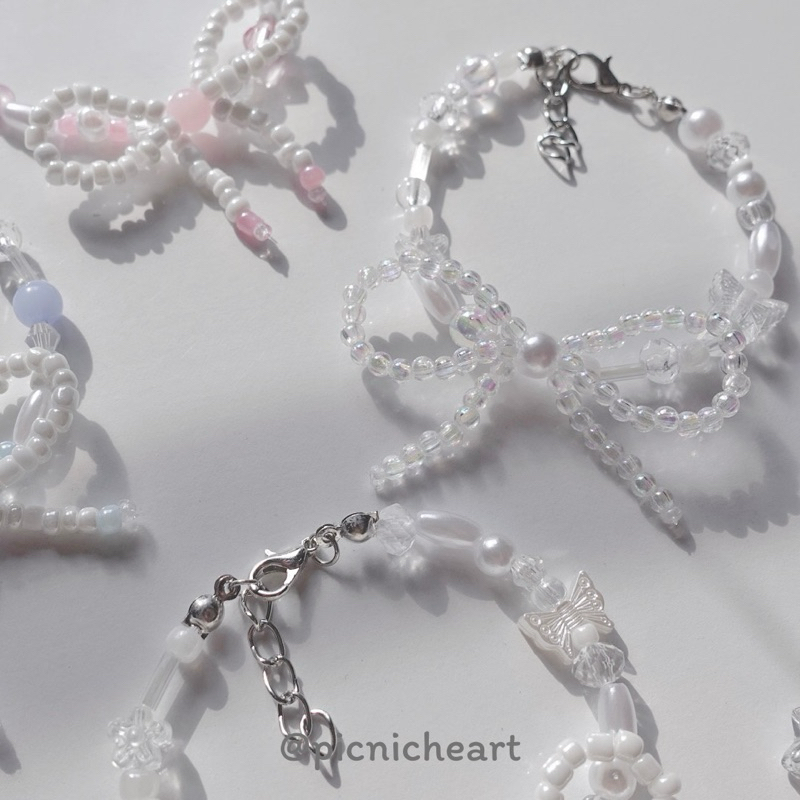 | Picnic Heart | 𐙚 RIBBON BEAD GIRL BRACELET 𐙚