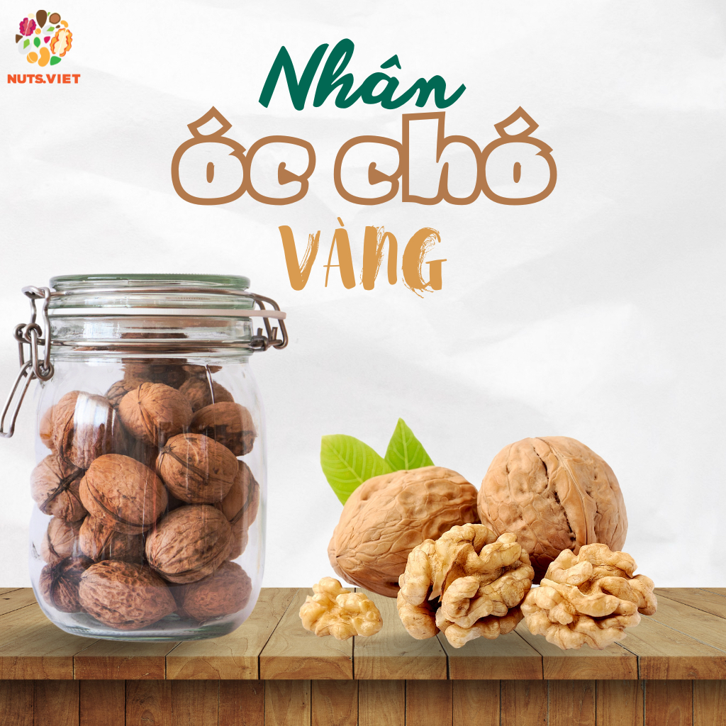 Nhân óc chó vàng Chile tách vỏ 500g NutsViet hạt dinh dưỡng