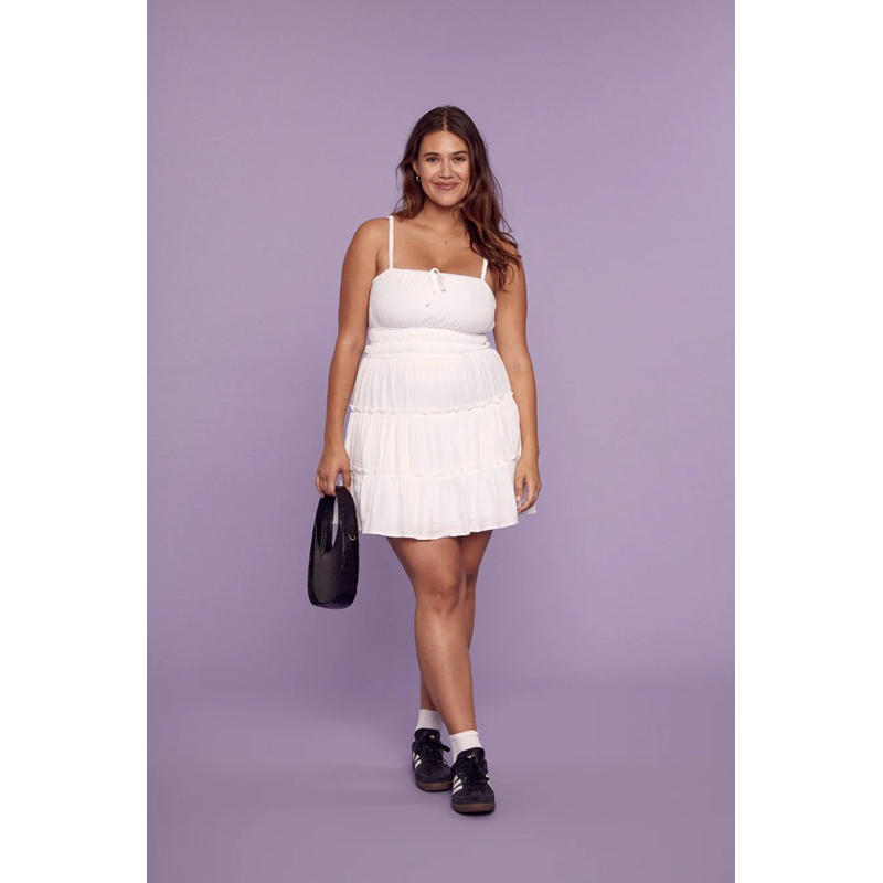 Đầm Trixxi trắng kiểu - Trixxi White Strappy Tier Dress
