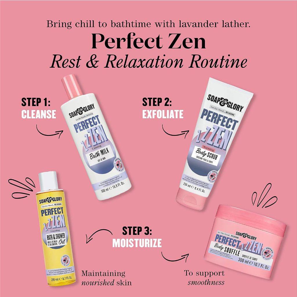 Tẩy da chết body Soap and Glory 300ml PERFECT ZEN Cooling Body Scrub giúp dưỡng trắng da, giảm mụn mờ thâm