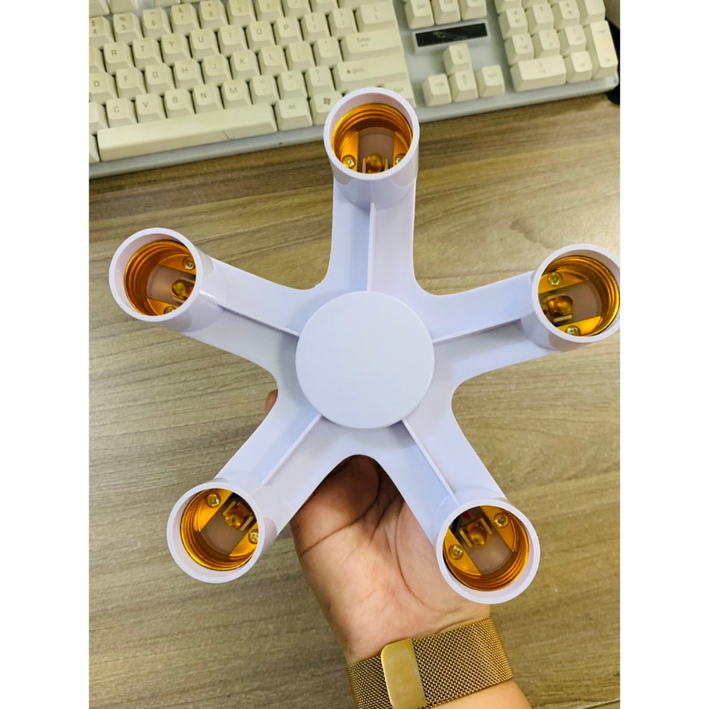 ĐẦU CHIA ĐUI ĐÈN E27 - ĐUI GẮN BÓNG ĐÈN E27 3/5/6 BÓNG - 1 ĐUI RA NHIỀU ĐẦU