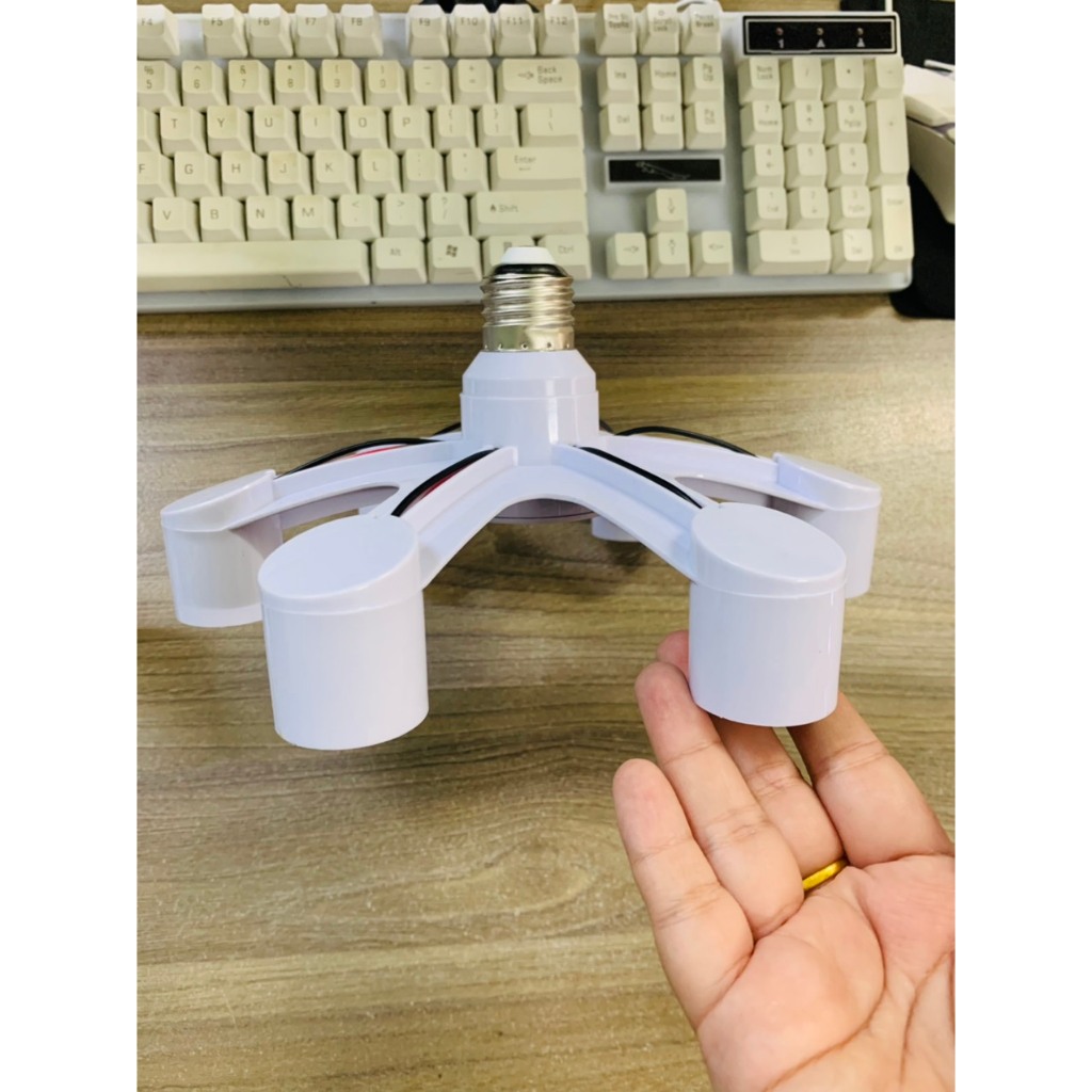 ĐẦU CHIA ĐUI ĐÈN E27 - ĐUI GẮN BÓNG ĐÈN E27 3/5/6 BÓNG - 1 ĐUI RA NHIỀU ĐẦU