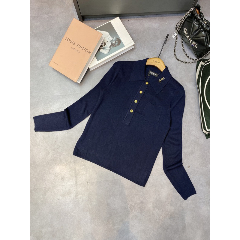 Áo polo len mtg dài tay kèm tag y.s.l