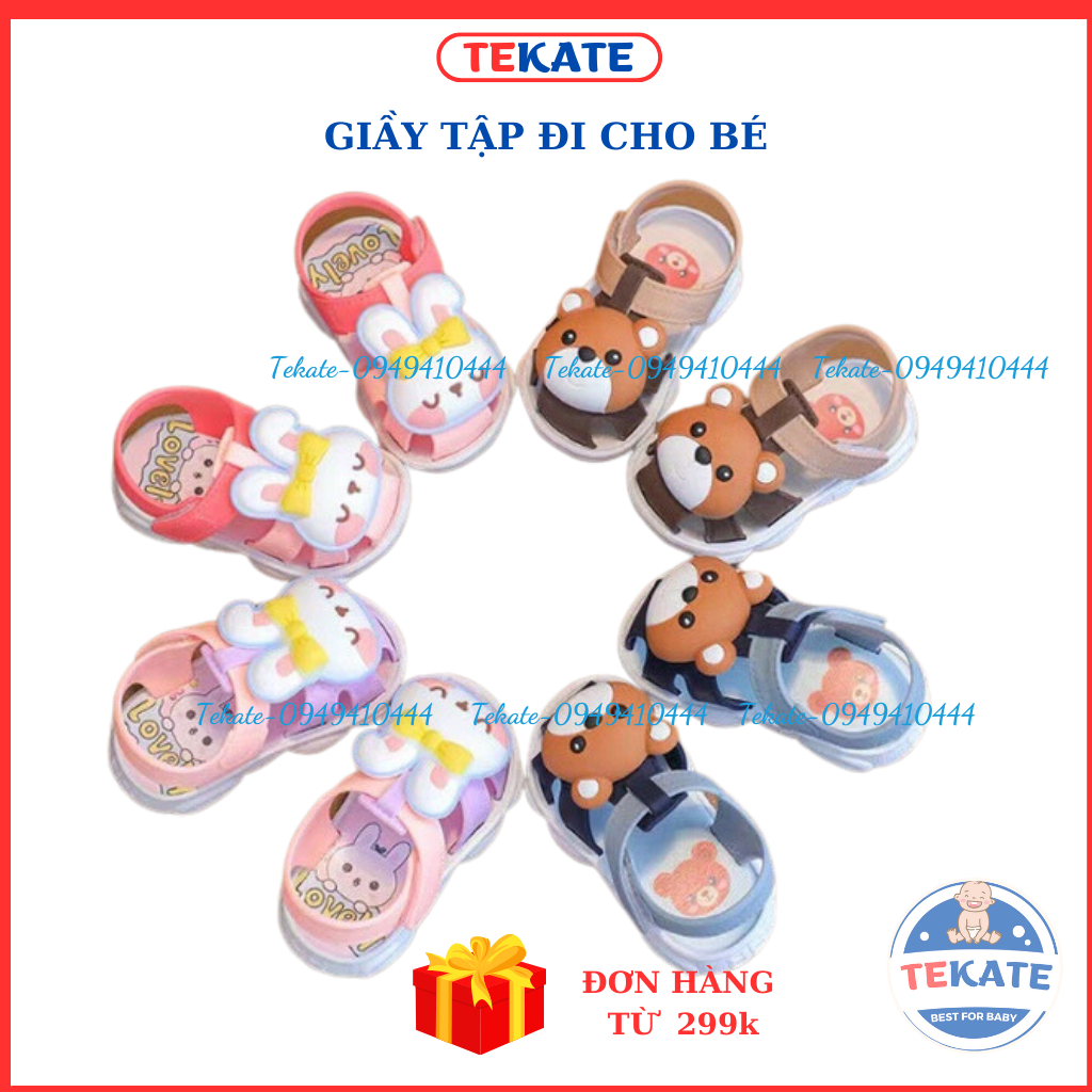 GIÀY SANDAL BÍT MŨI ĐẾ MỀM TẬP ĐI CHO BÉ