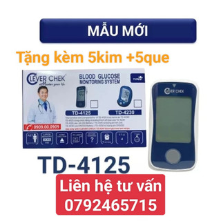 Máy đo đường huyết Clever Chek tặng kèm 5 kim 5 que thử