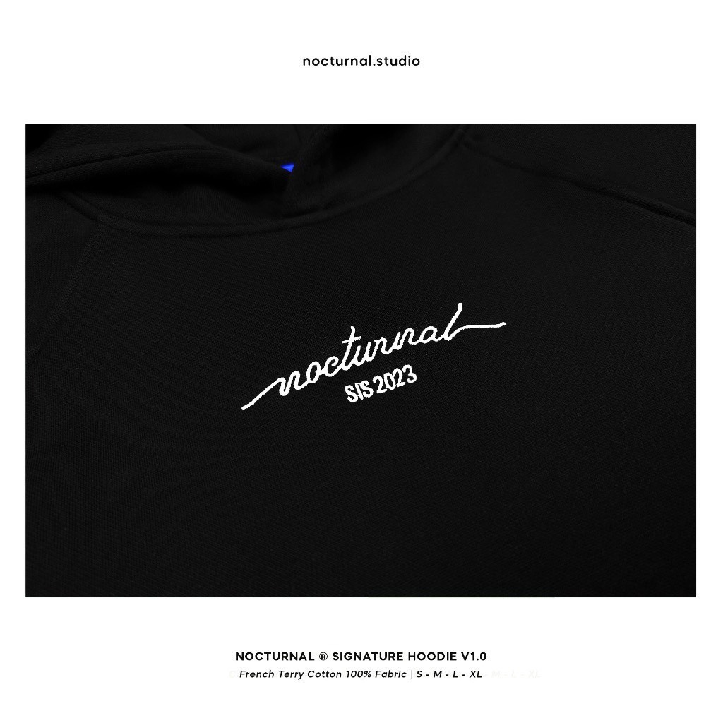 Áo Hoodie , Áo Khoác Nỉ Form Rộng Unisex In Chữ Noctnal Vải Nỉ Bông Dàu Dặn