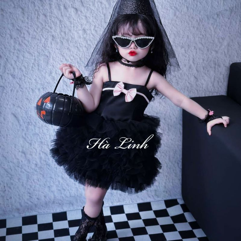 Váy thiết kế bé gái, Đầm công chúa Halloween cho bé.