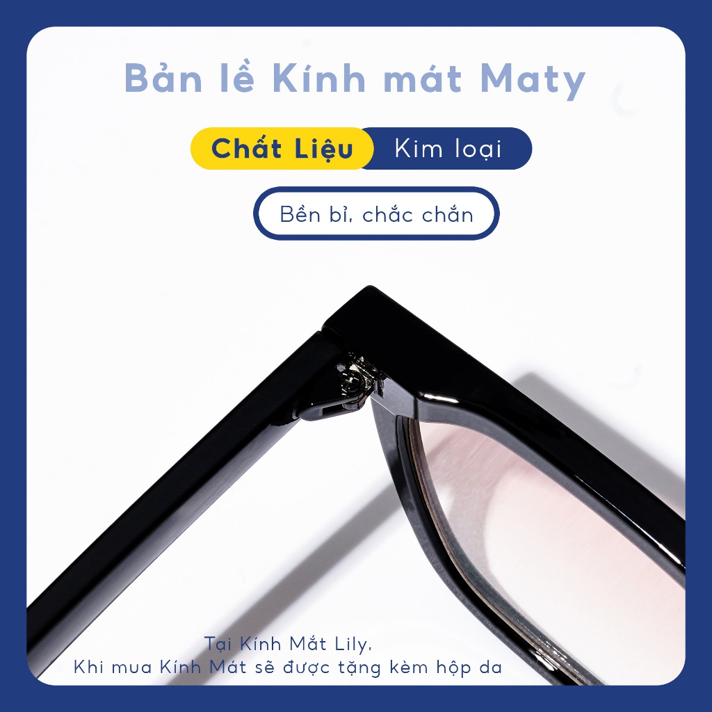 Kính mát nam nữ LILYEYEWEAR mắt vuông chống UV400 nhựa cao cấp thời trang BST Hè Ma23ty