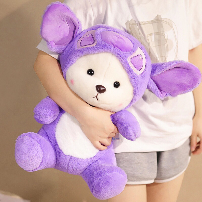 Thú Nhồi Bông Hình Gấu Lena  Cosplay Stich Tím Kích Thước 20cm Hàng Cao Cấp Loại 1
