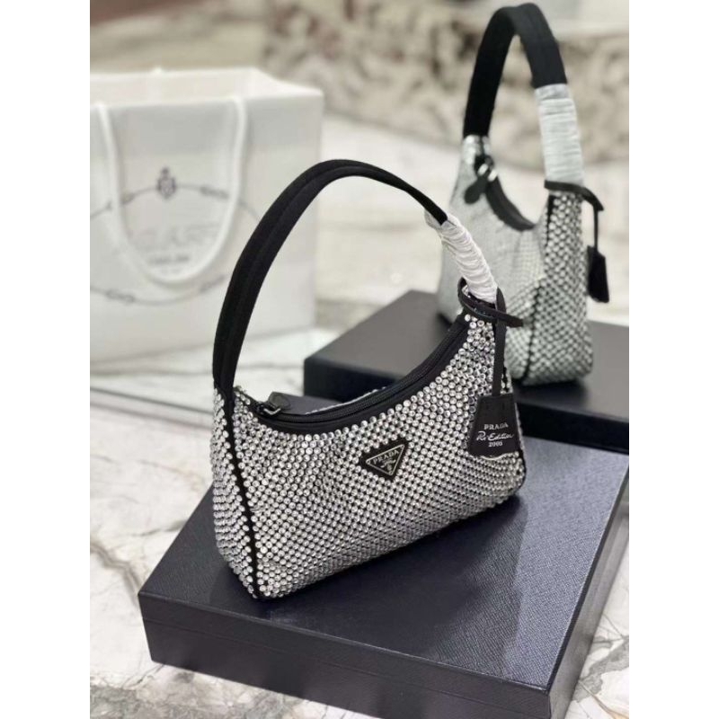 Túi xách nữ Prada bling bilng sz22cm xách tay sang chảnh