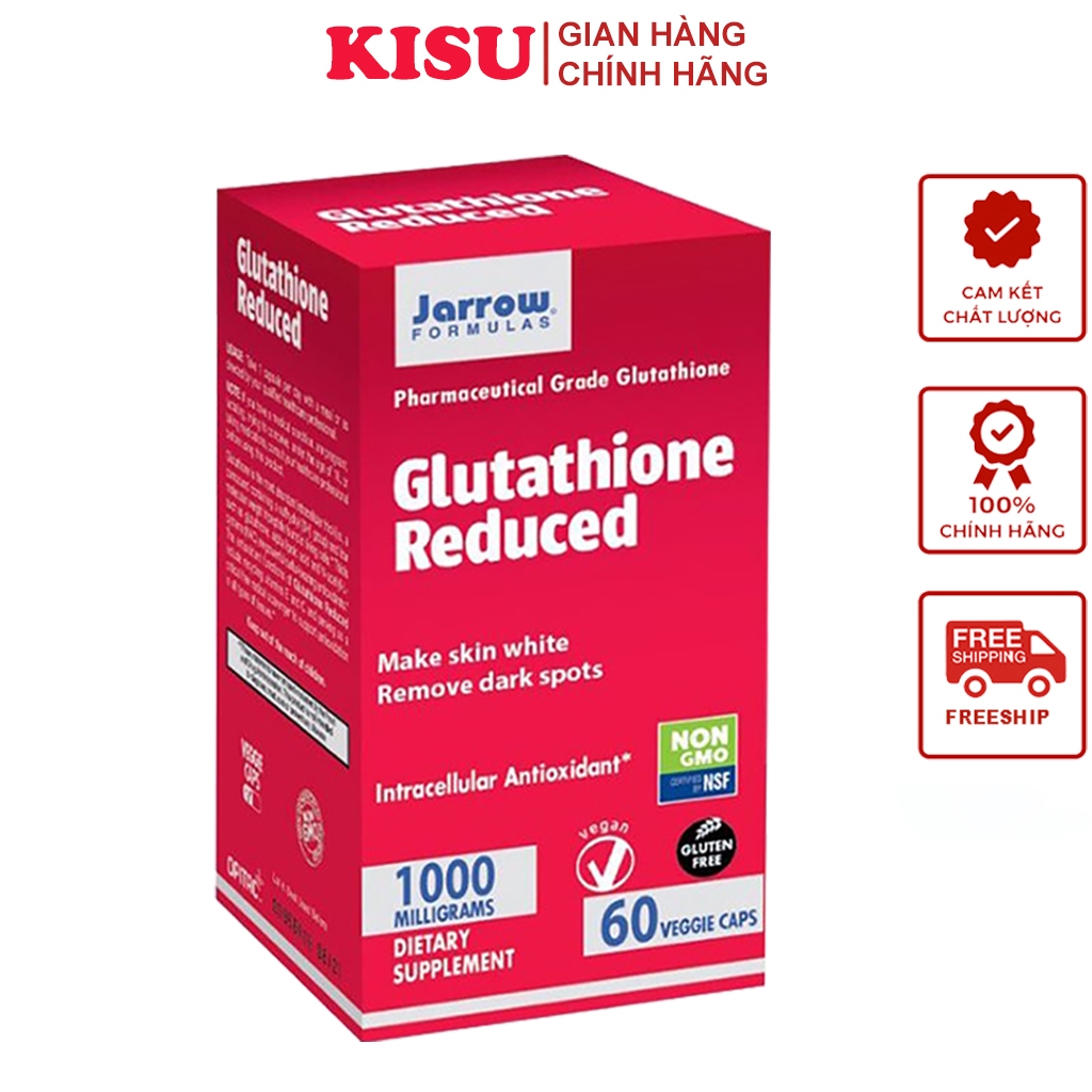 Viên Uống Trắng Da Glutathione Giúp Da Trắng Sáng Mờ Nám Tàn Nhan - Viên Uống Glutathione Reduced 1000mg Mỹ